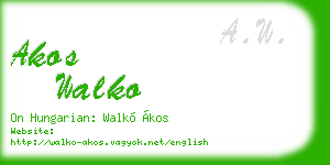 akos walko business card